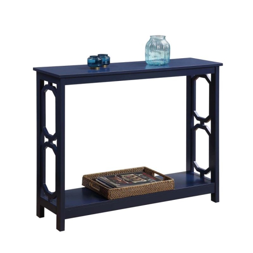 Console contemporaine Pemberly Row au fini bois bleu cobalt