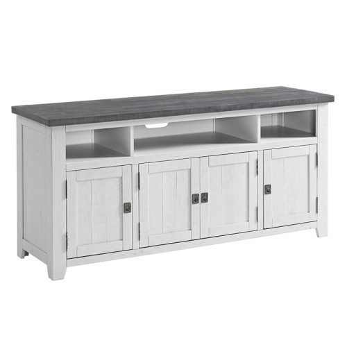 Martin Svensson Home Foundry 65" TV Stand White Stain with Gray Top
