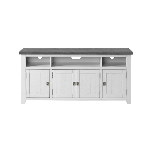 Martin Svensson Home Foundry 65" TV Stand White Stain with Gray Top