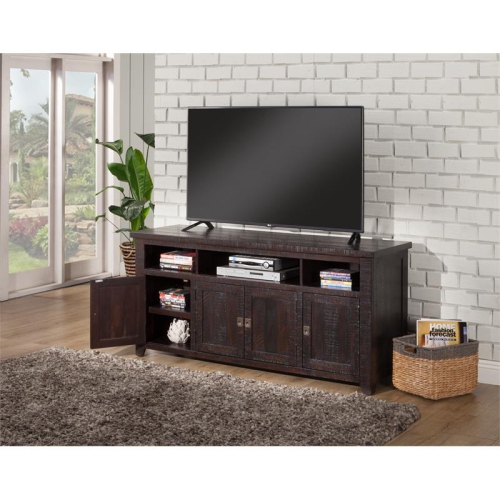 Martin Svensson Home Coffee Plantation 65" Solid Wood TV Stand Espresso