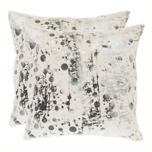 HAWTHORNE  Collection Polyester 20" Pillows In Frost (Set Of 2) In White