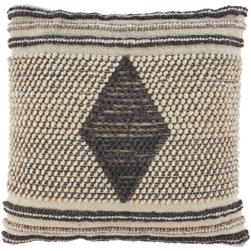 ASHLEY FURNITURE Ashley Ricker Diamond Hand Woven Throw Pillow In Gray And Cream