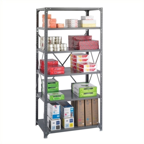 PEMBERLY ROW  36 X 24 Commercial 6 Shelf Kit In Dark Finish In Grey