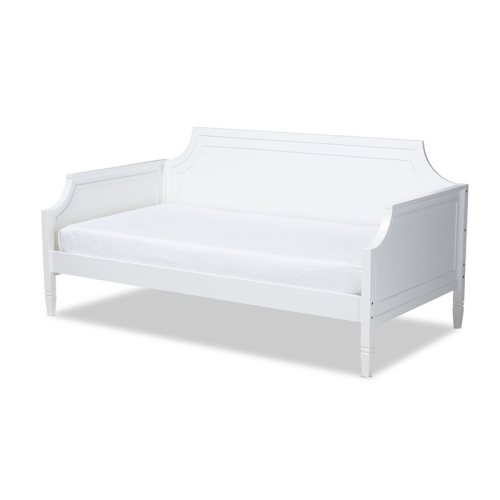 BOWERY HILL  Contemporary Wood Twin Size Daybed In White