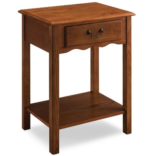 BOWERY HILL  1 Drawer Nightstand In Medium Oak