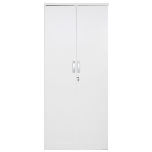 Better Home Products Harmony Wood Two Door Armoire Wardrobe Cabinet in White