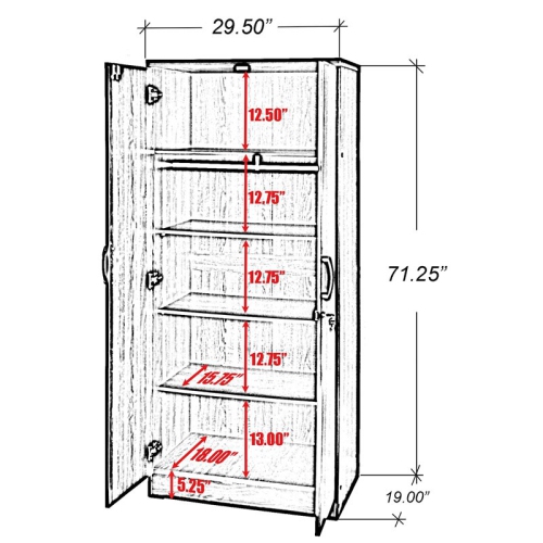 Better Home Products Harmony Wood Two Door Armoire Wardrobe Cabinet in White