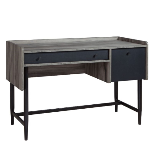 Sauder Harvey Park Engineered Wood Writing Desk in Jet Acacia Finish