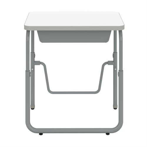 AlphaBetter 2.0 Height Adjustable Student Desk Pendulum Bar & Book Box in White