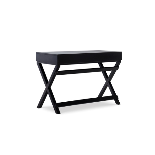 Linon Peggy Wood Two Drawer Writing Desk in Black
