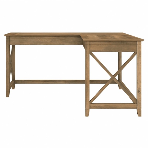 Key West 60W L Shaped Desk in Reclaimed Pine - Engineered Wood