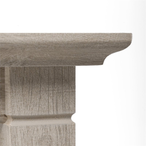 Bush Furniture Key West 60W L Shaped Desk with Drawers in Washed Gray