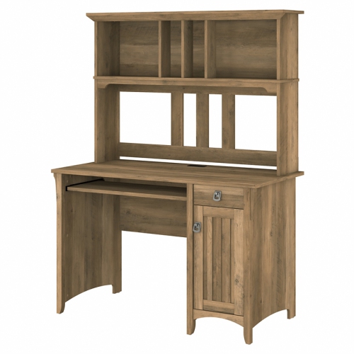 Bush Furniture Salinas Small Computer Desk with Hutch in Reclaimed Pine