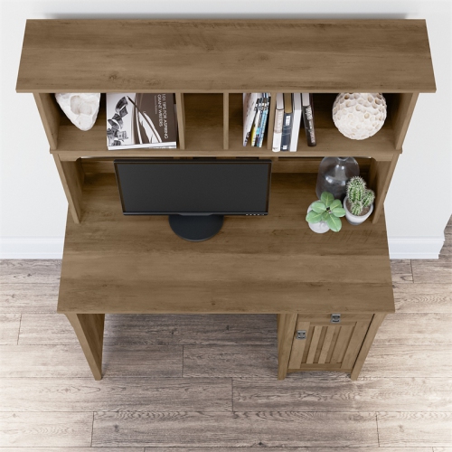 Bush Furniture Salinas Small Computer Desk with Hutch in Reclaimed Pine