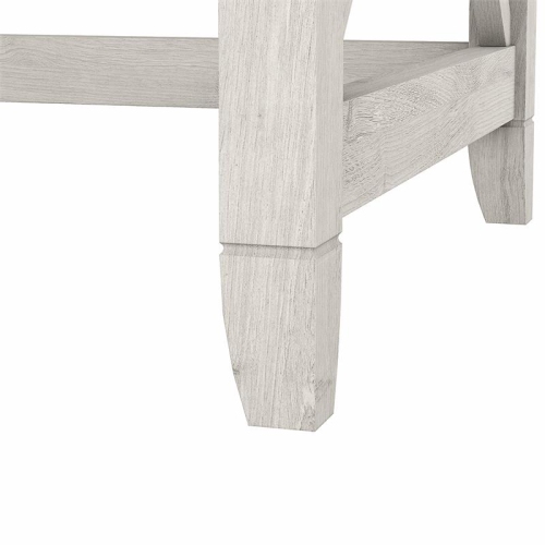 Key West 60W L Shaped Desk in Linen White Oak - Engineered Wood