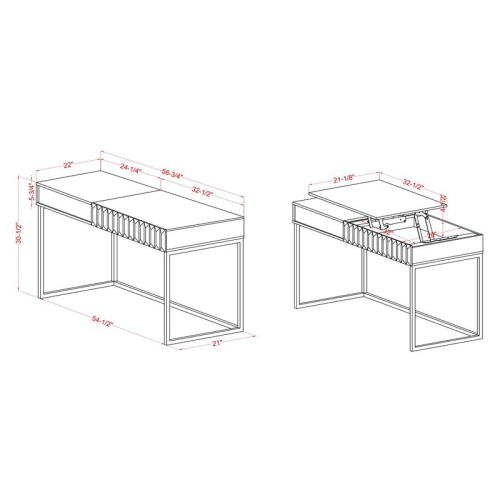 Furniture of America Giffore Contemporary Wood Lift-top Writing Desk in Walnut