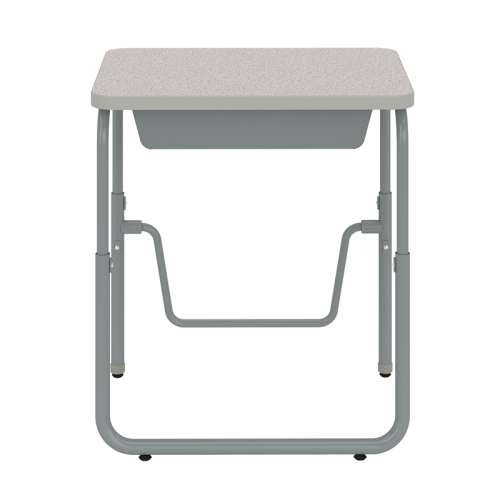 AlphaBetter 2.0 Height Adjustable Student Desk Pendulum Bar & Book Box in Gray