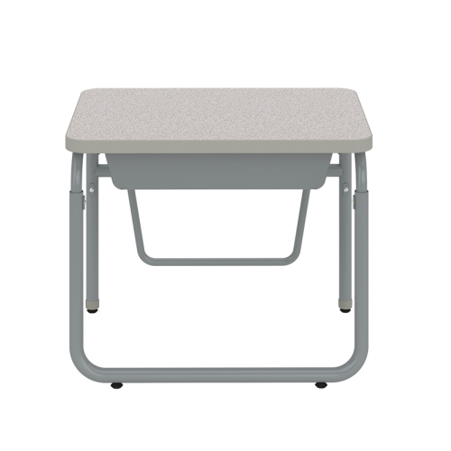 AlphaBetter 2.0 Height Adjustable Student Desk Pendulum Bar & Book Box in Gray