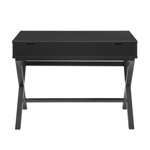 Linon Peggy Lift Top Stand Up Wood Desk in Black