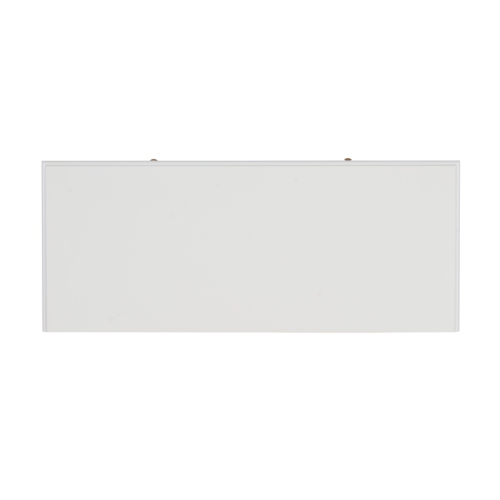 Linon Campaign Two Drawer Metal Desk in White