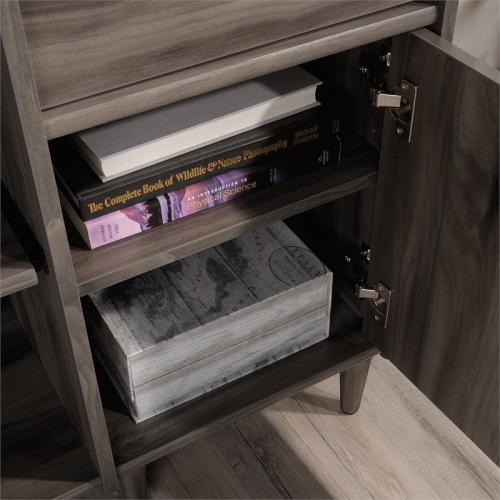 Sauder Clifford Place Engineered Wood 2-Drawers Credenza Desk in Jet Acacia