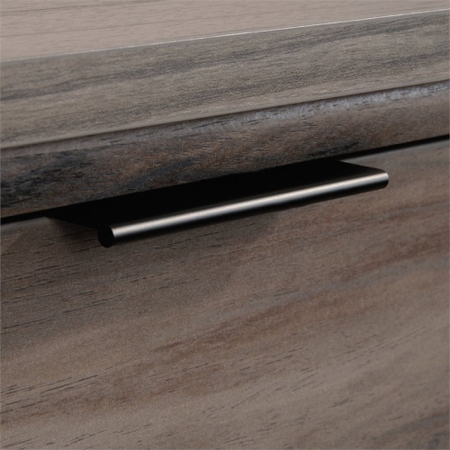 Sauder Clifford Place Engineered Wood 2-Drawers Credenza Desk in Jet Acacia