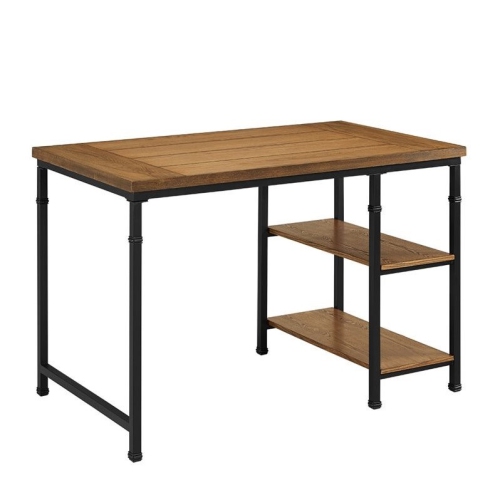 LINON  Austin Wood And Metal Desk In In Brown
