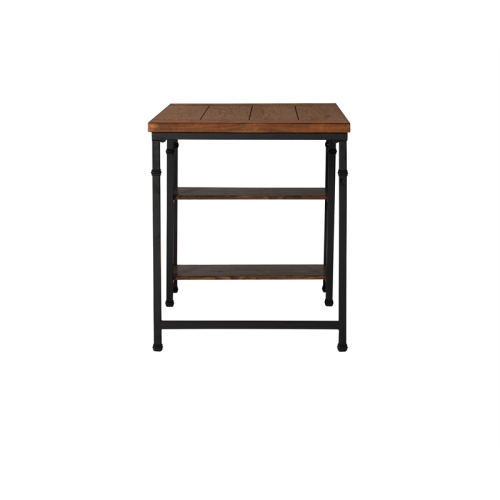 Linon Austin Wood and Metal Desk in Brown