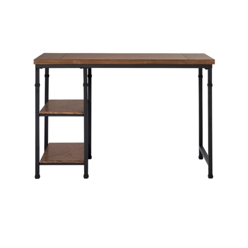 Linon Austin Wood and Metal Desk in Brown