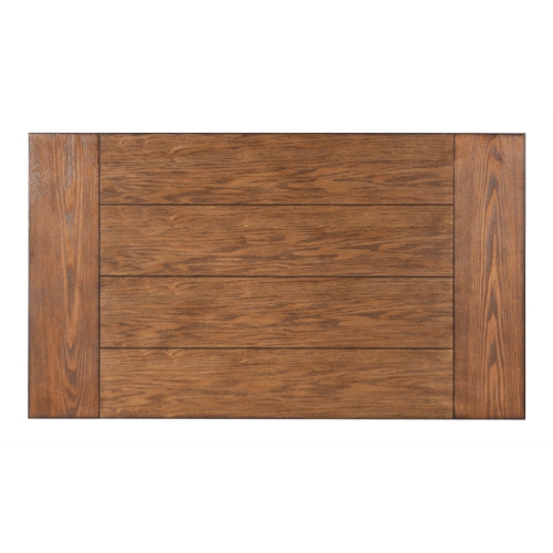 Linon Austin Wood and Metal Desk in Brown