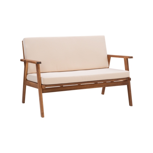 Linon Cooper Acacia Wood Outdoor Chat Set in Natural