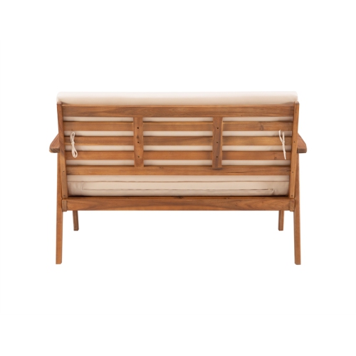 Linon Cooper Acacia Wood Outdoor Chat Set in Natural