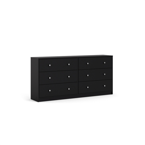 PEMBERLY ROW  Contemporary 6 Drawer Double Dresser In Black