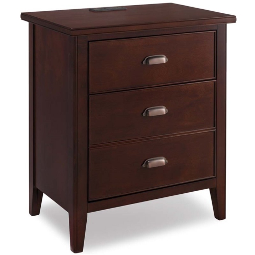 BOWERY HILL  1 Drawer Nightstand In Chocolate Cherry