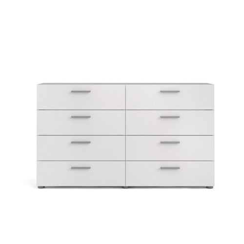 Tvilum Austin Modern 8 Drawer Double Dresser in White