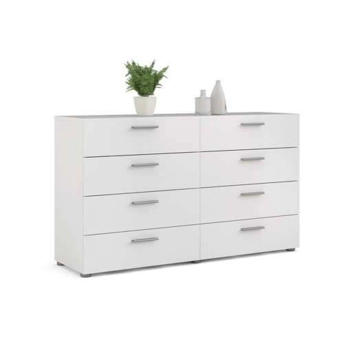 Tvilum Austin Modern 8 Drawer Double Dresser in White