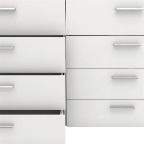 Tvilum Austin Modern 8 Drawer Double Dresser in White