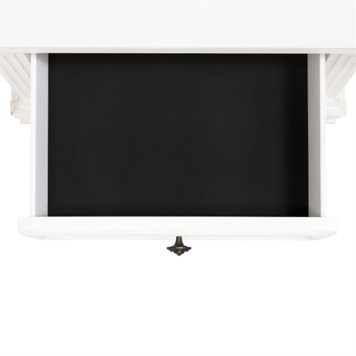 Bowery Hill Contemporary 2-Drawer Nightstand in White