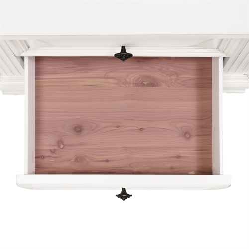 Bowery Hill Contemporary 2-Drawer Nightstand in White