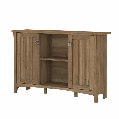 BUSH  Furniture Salinas Accent Storage Cabinet With Doors In Reclaimed Pine