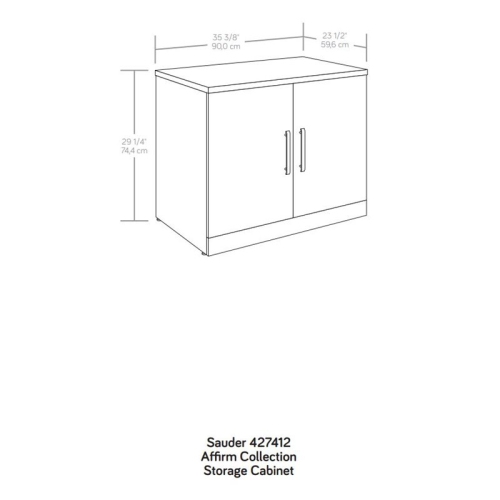 Sauder Affirm Engineered Wood 36" Storage Cabinet With Doors in Hudson Elm/Brown