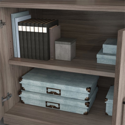 Sauder Affirm Engineered Wood 36" Storage Cabinet With Doors in Hudson Elm/Brown