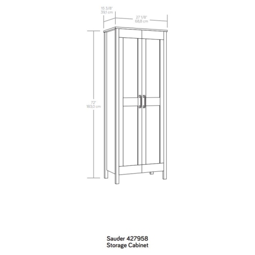Sauder Select 2 Door Engineered Wood Storage Cabinet in Rural Pine
