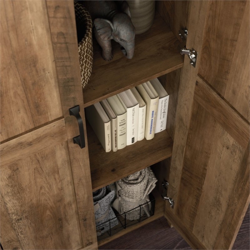 Sauder Select 2 Door Engineered Wood Storage Cabinet in Rural Pine