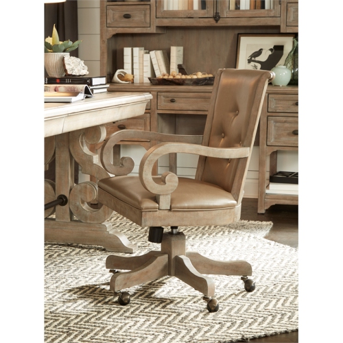 SCRANTON & CO  Contemporary Fully Upholstered Swivel Chair In In Grey