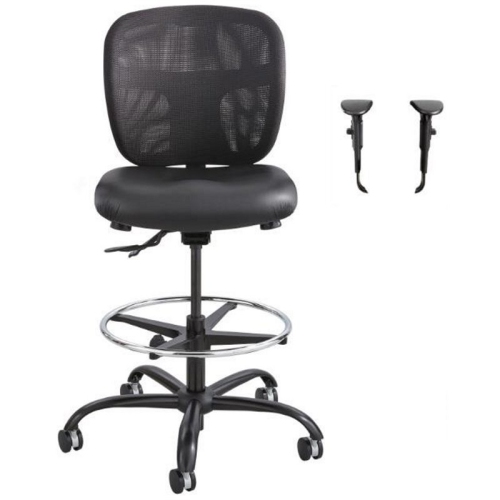SAFCO  1 Heavy Duty Stool With Alday Arm Set In In Black