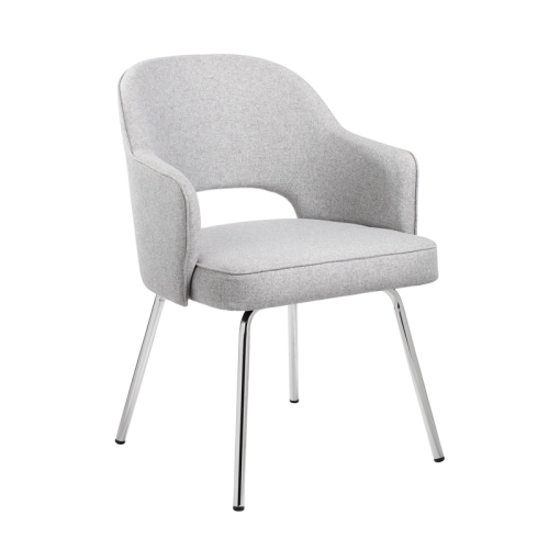 SCRANTON & CO  Caressoftplus Dining Chair In Gray Linen In Black