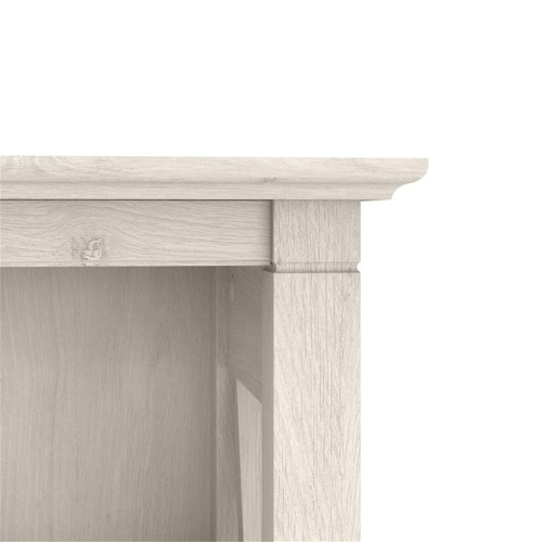 Grande bibliothèque à 5 tablettes de Key West en chêne blanc lin - Bois d'ingénierie