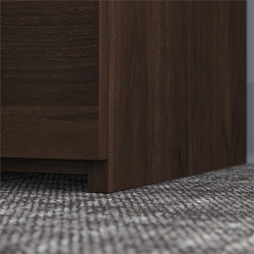 Office 500 5-Shelf Bookcase with Doors in Black Walnut - Engineered Wood