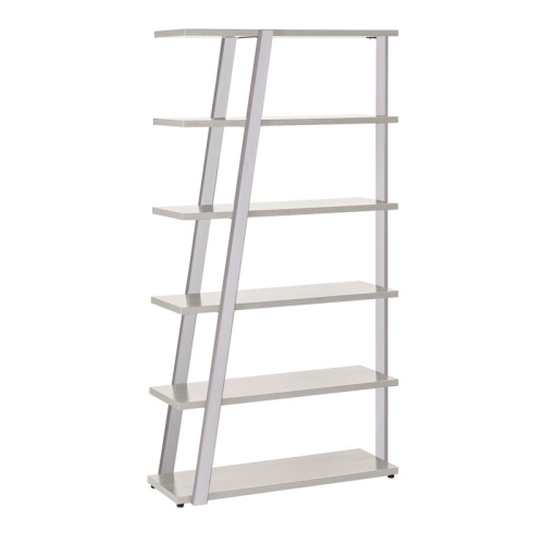 Mirella 5 Shelf Bookshelf in White Ash